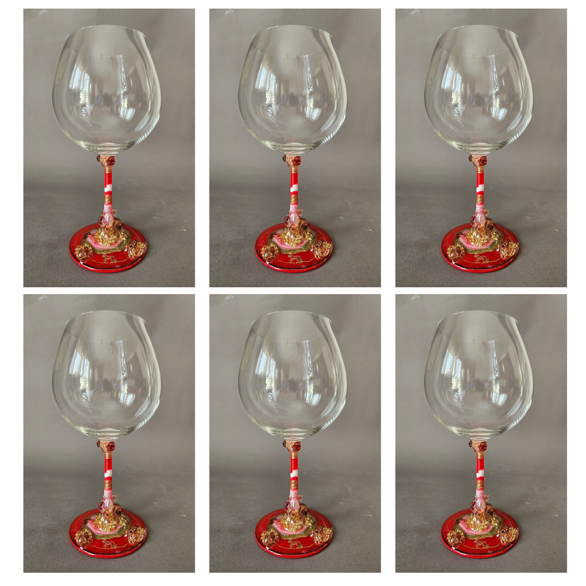 Red crystal goblet