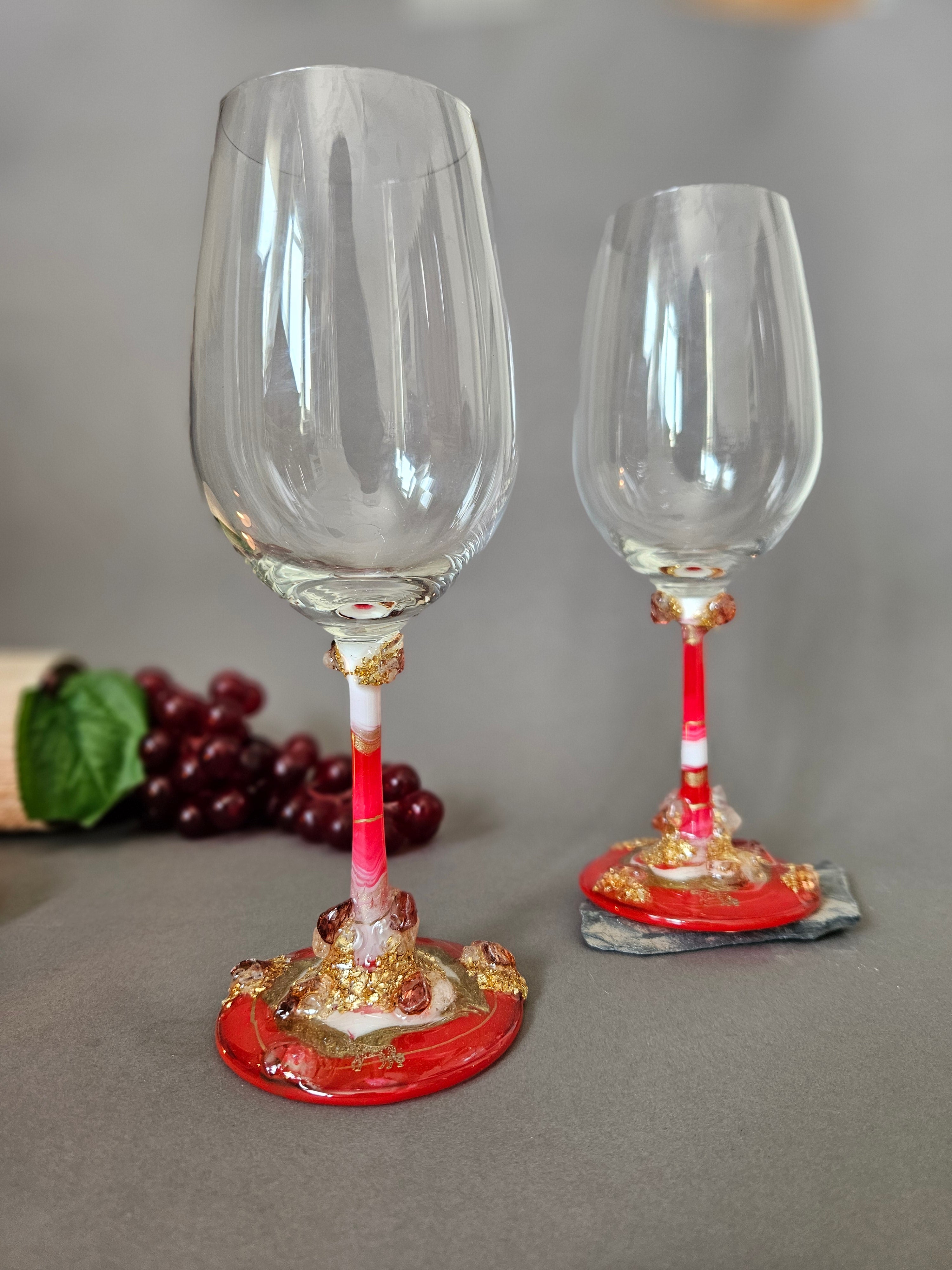 Crystal wine glass Red