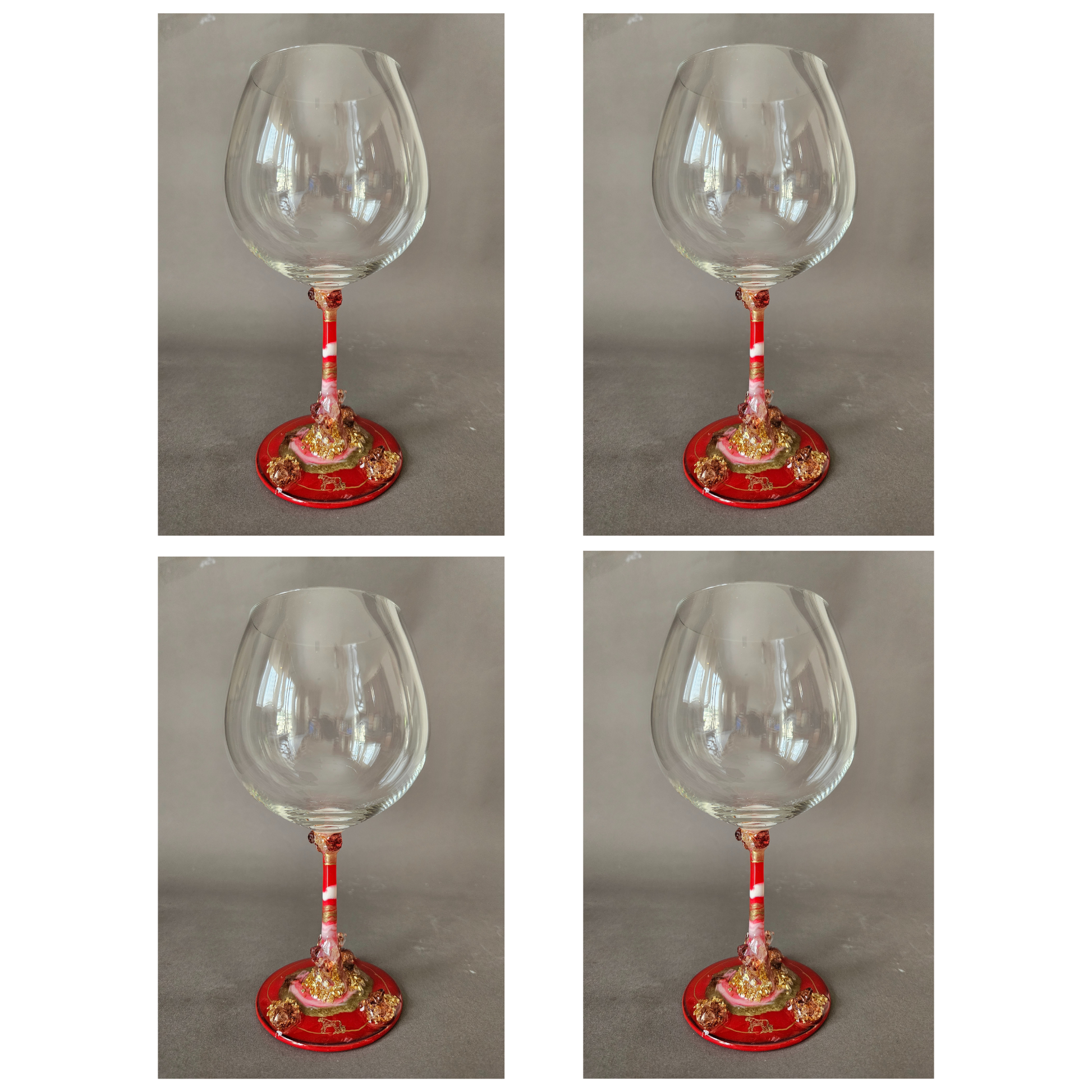 Red crystal goblet