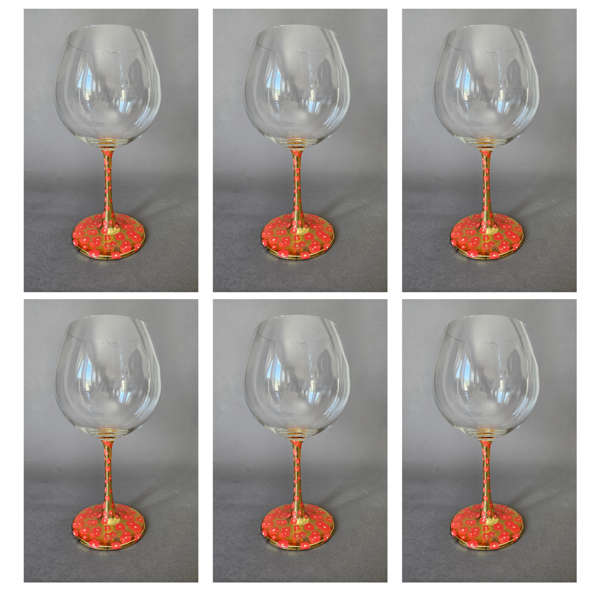 Flower goblets red