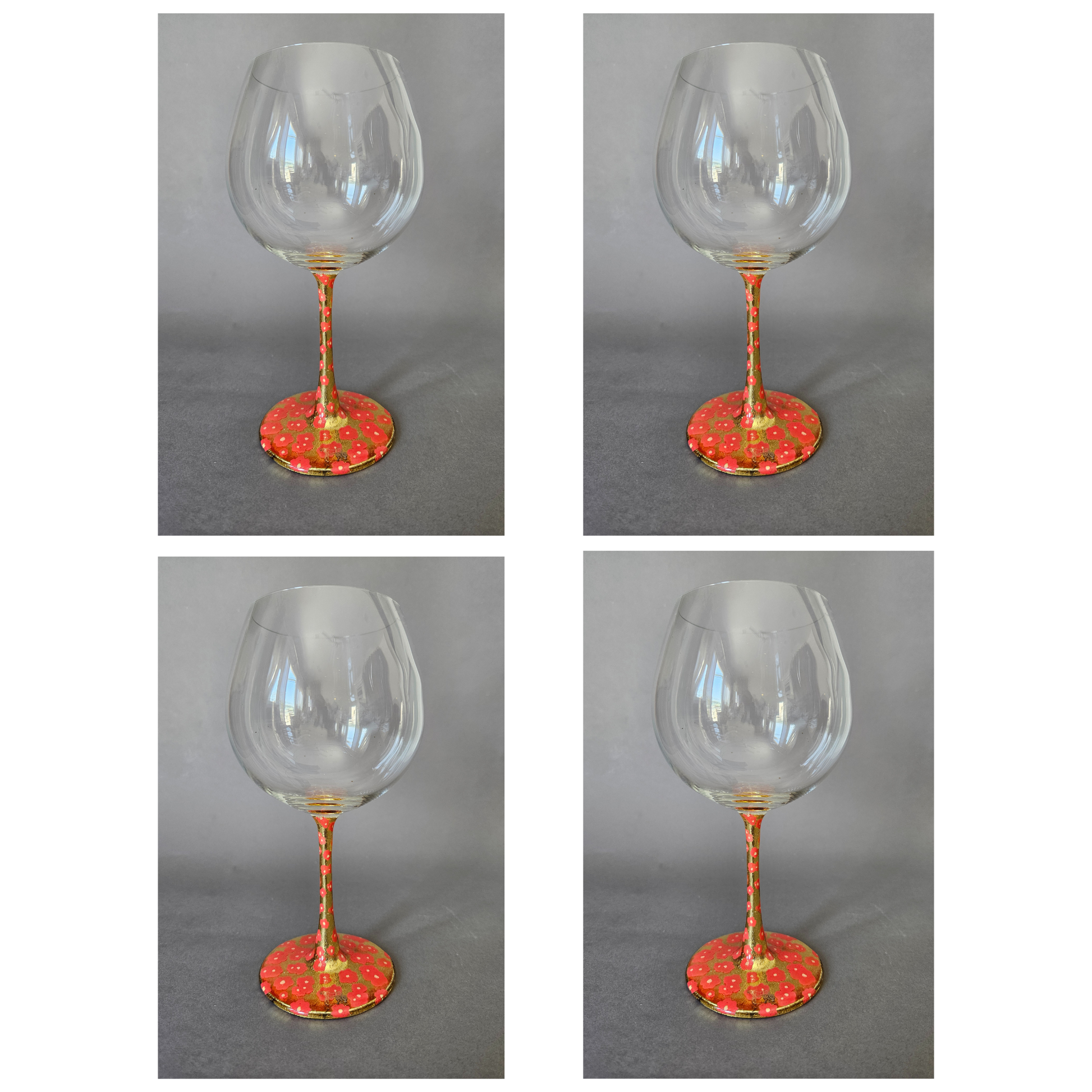 Flower goblets red