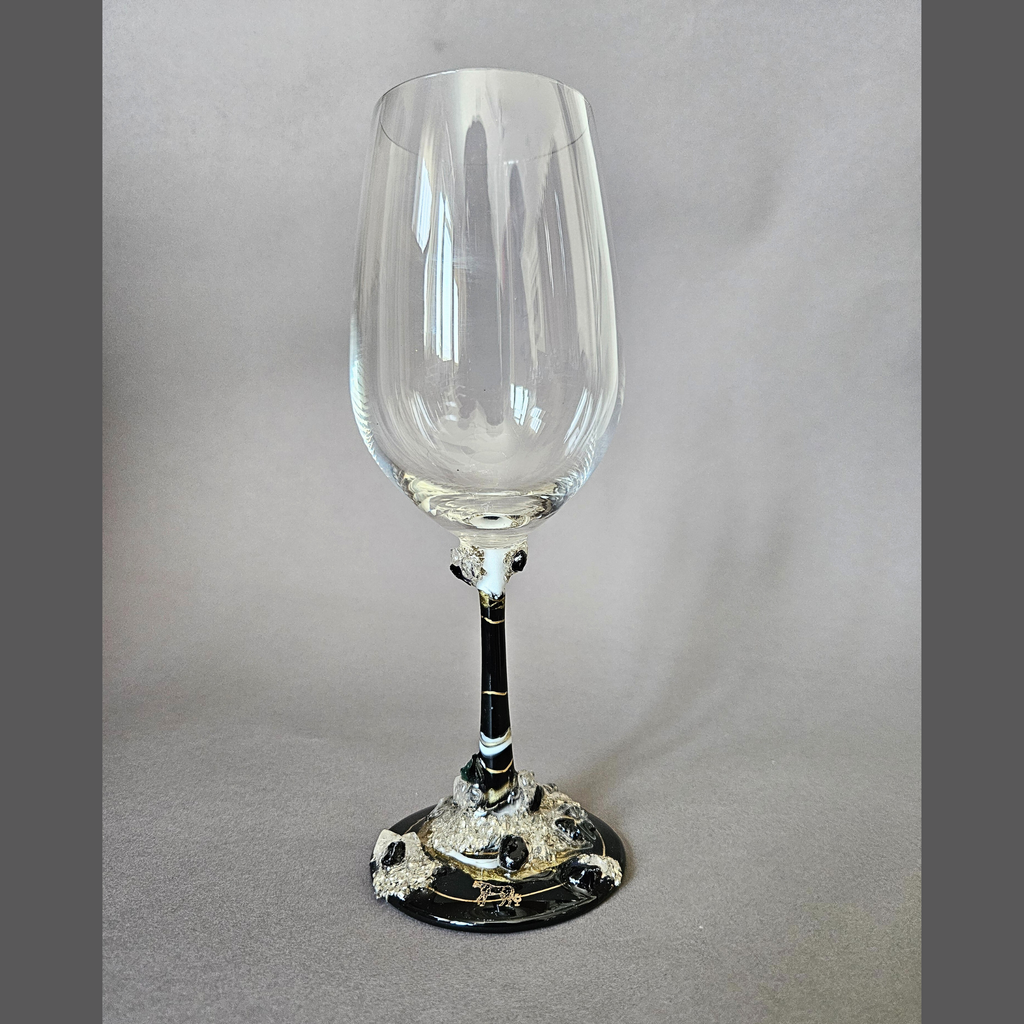 Crystal wine glass Black
