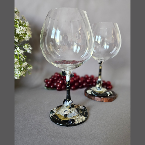 Black crystal goblet
