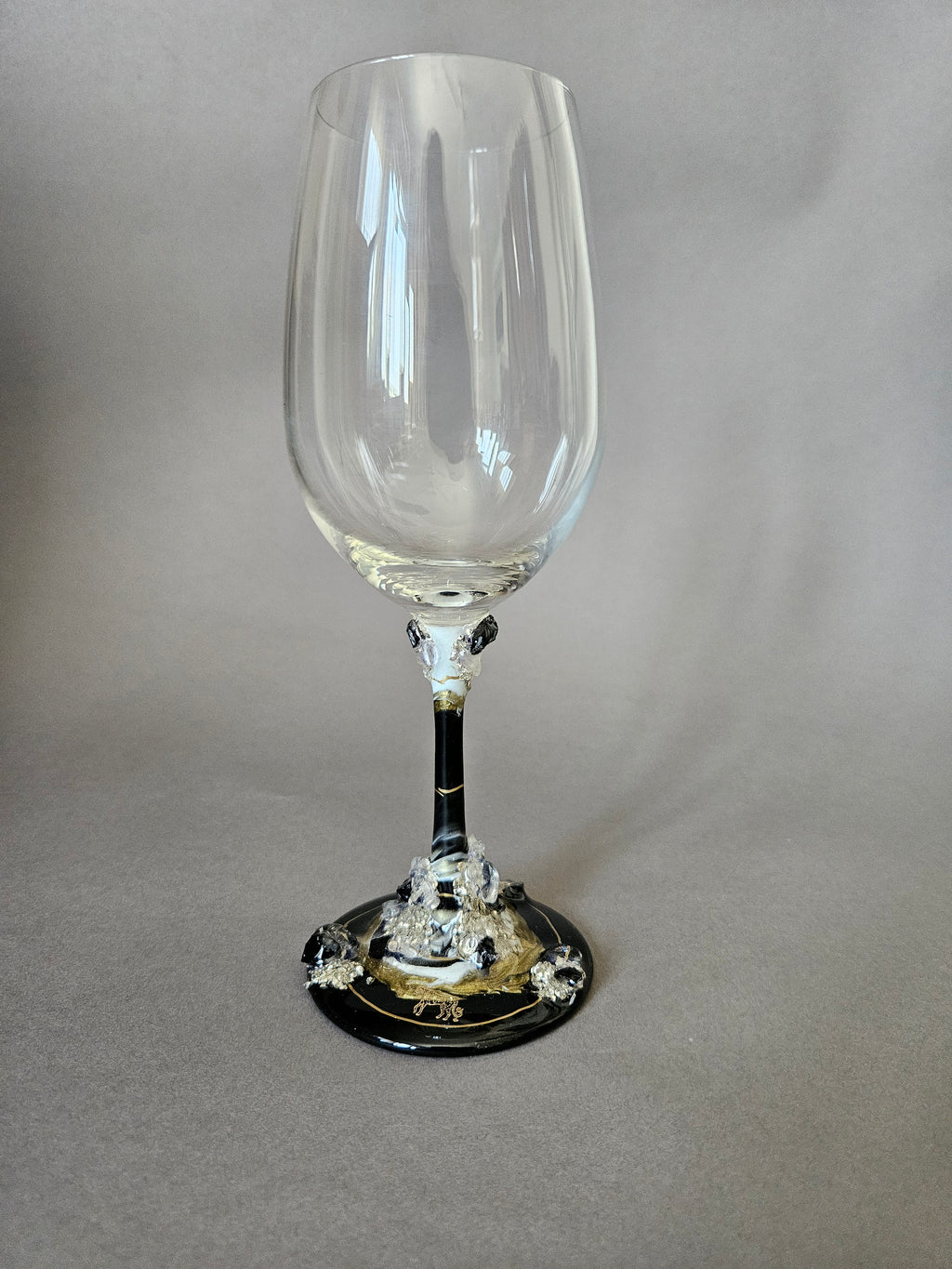 Crystal wine glass Black