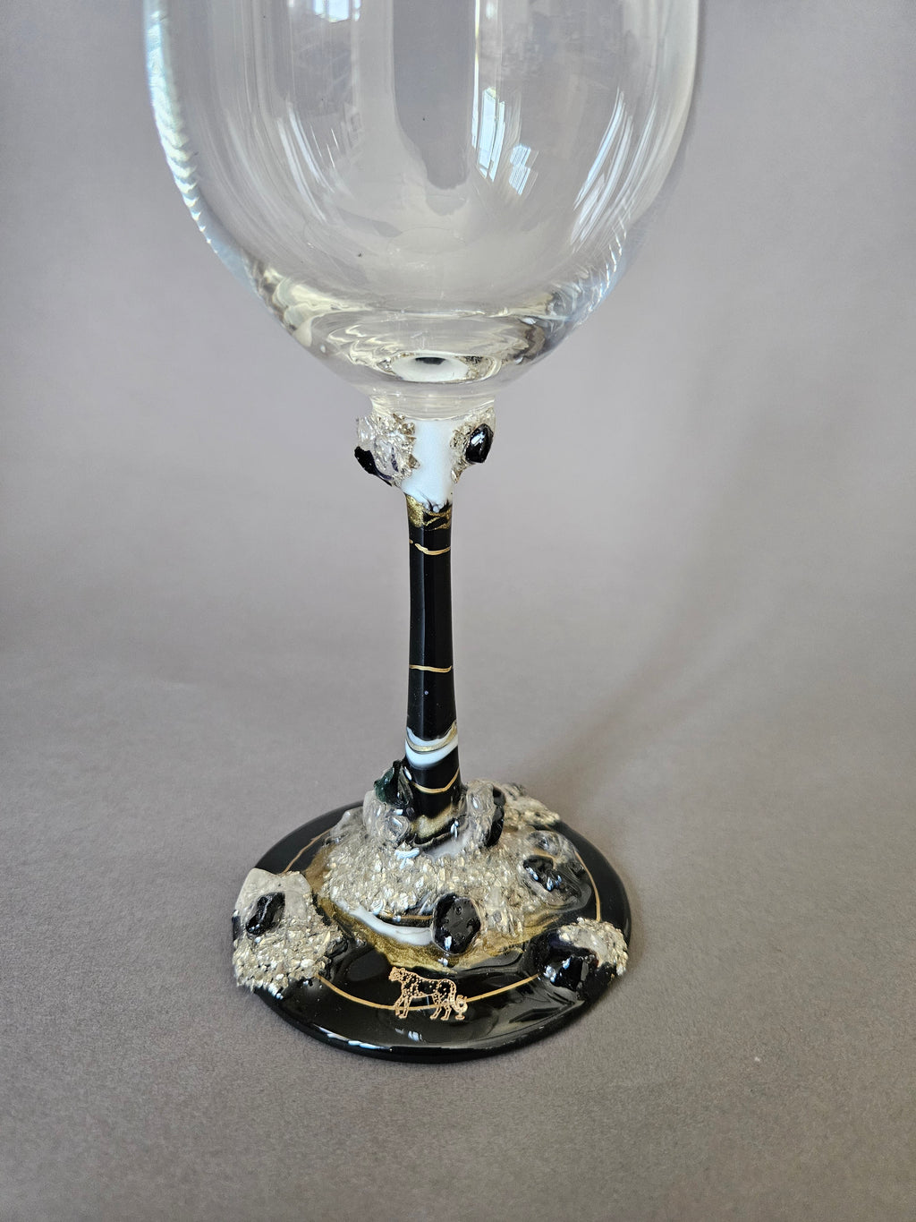 Crystal wine glass Black
