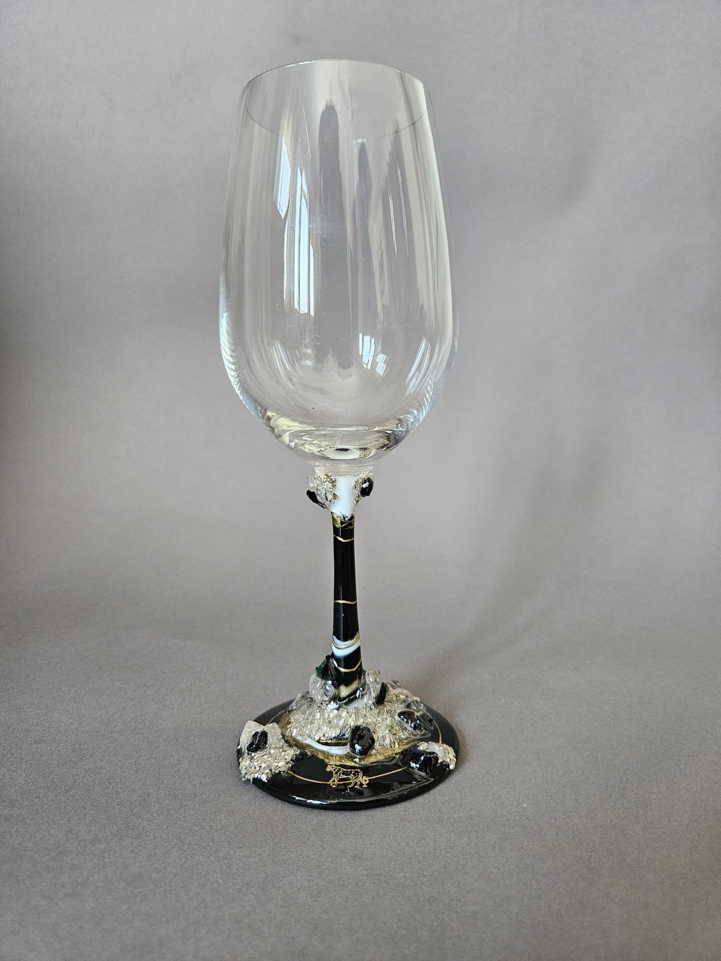 Crystal wine glass Black