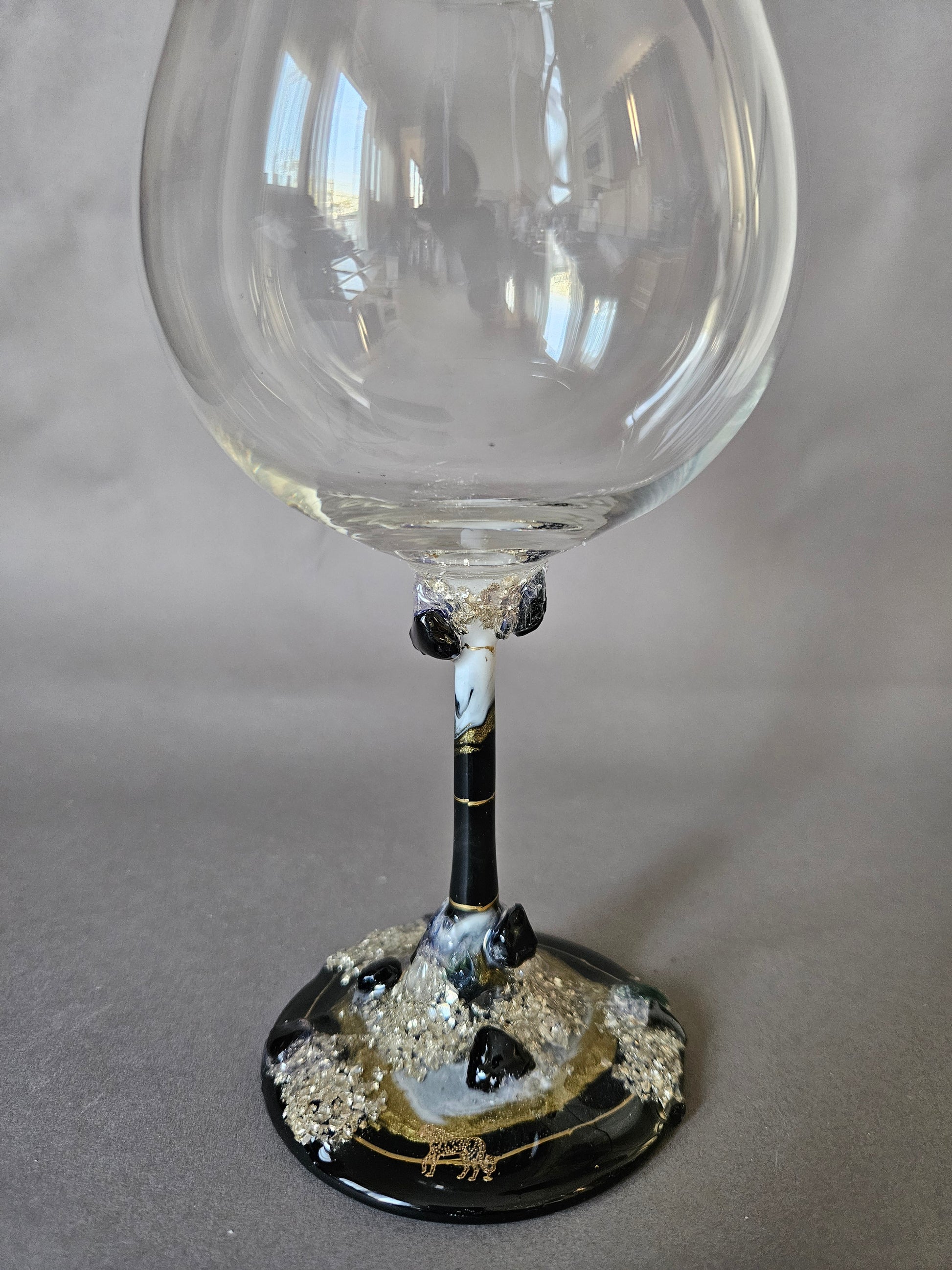 Black crystal goblet