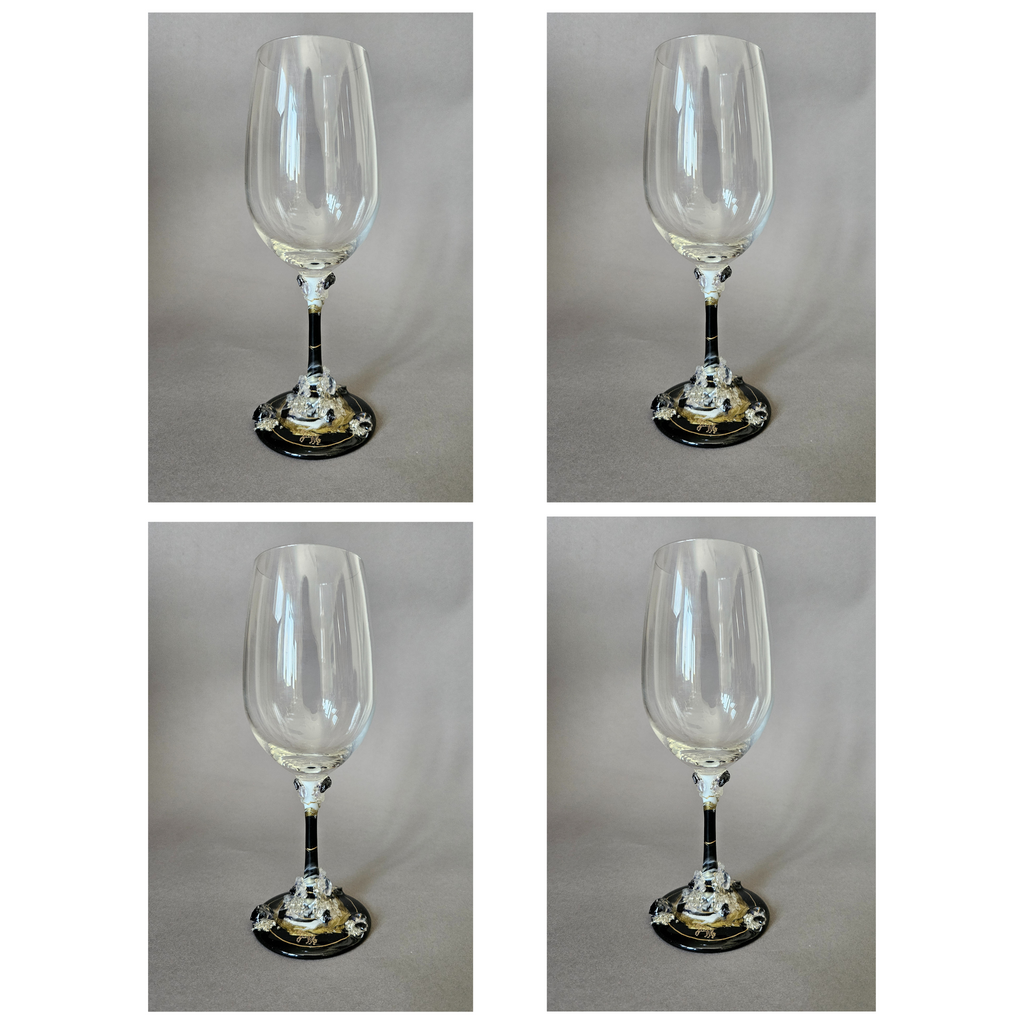 Crystal wine glass Black