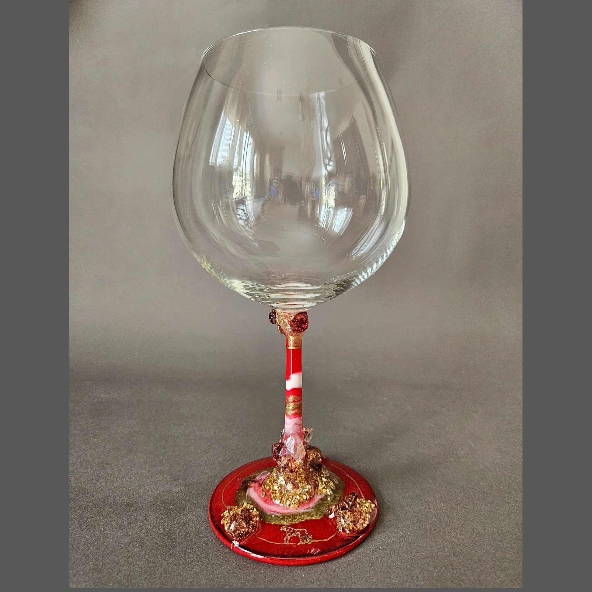 Red crystal goblet