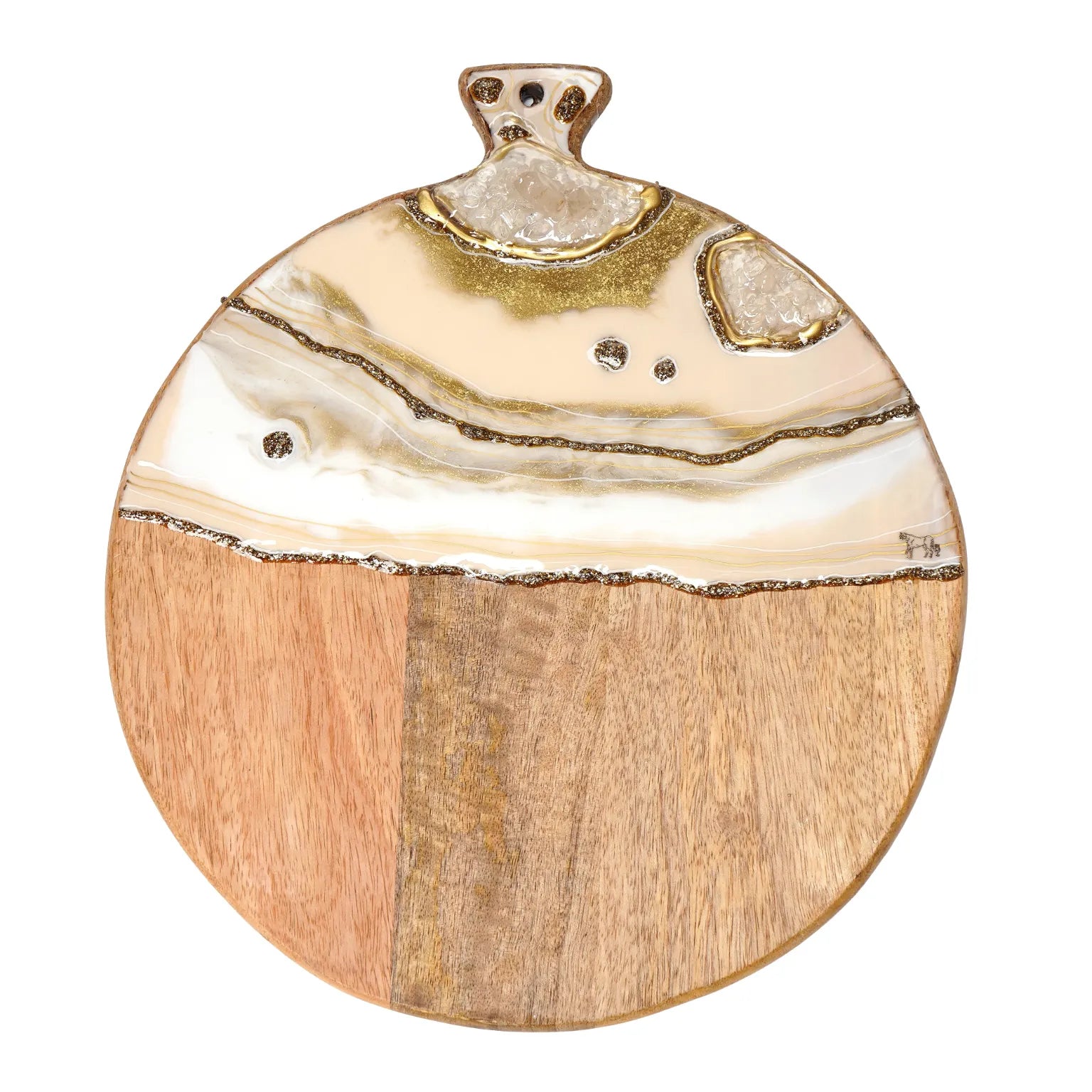 Amber geode board gift