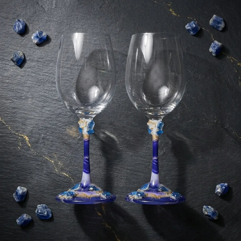 Azure Pour Glass