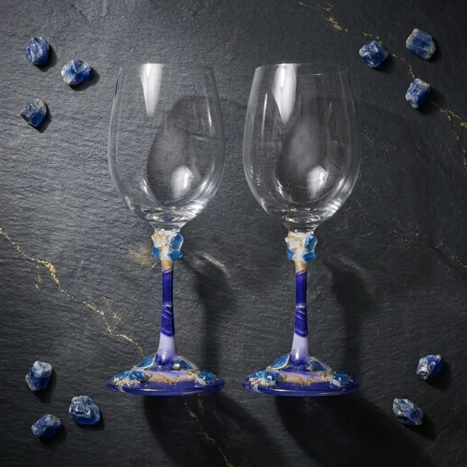Azure Pour Glass