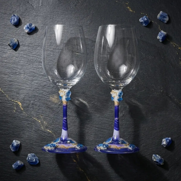 Azure Pour Glass